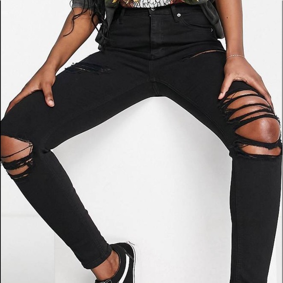 TopShop Moto JAMIE jeans in Black! - Picture 1 of 11